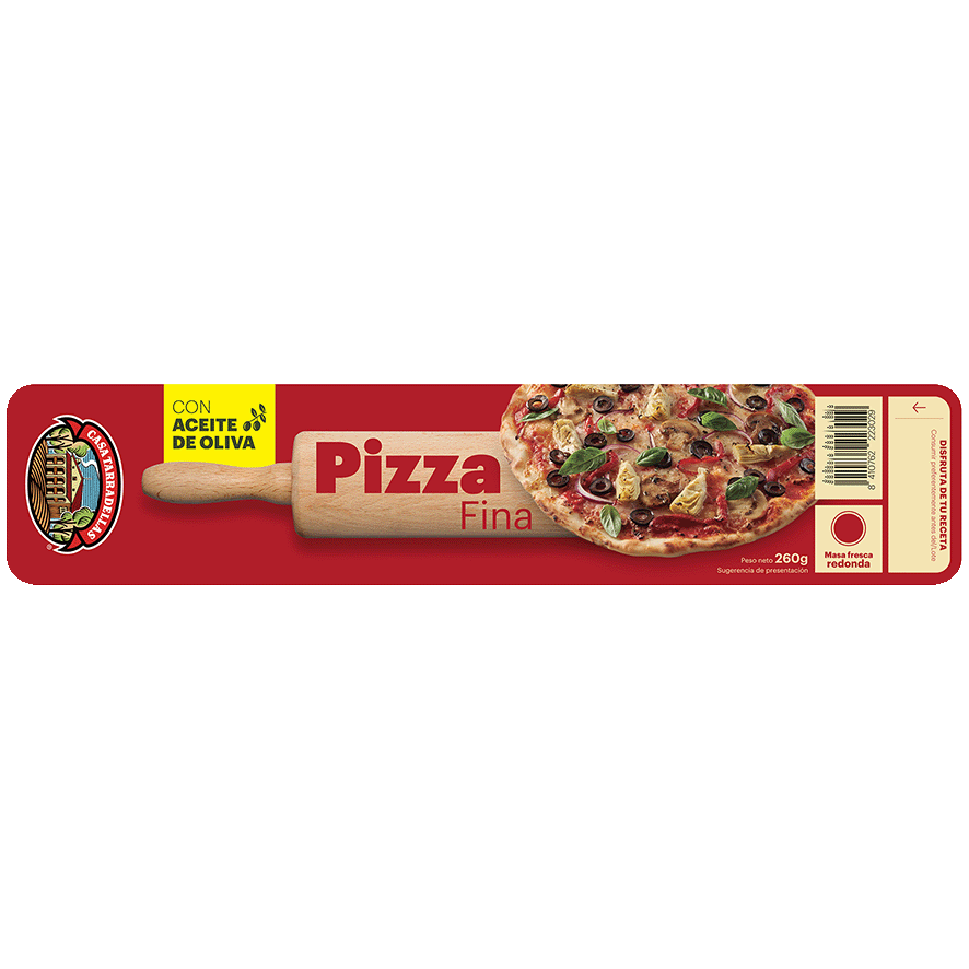 MASA FRESCA REDONDA PARA PIZZA 260 G.