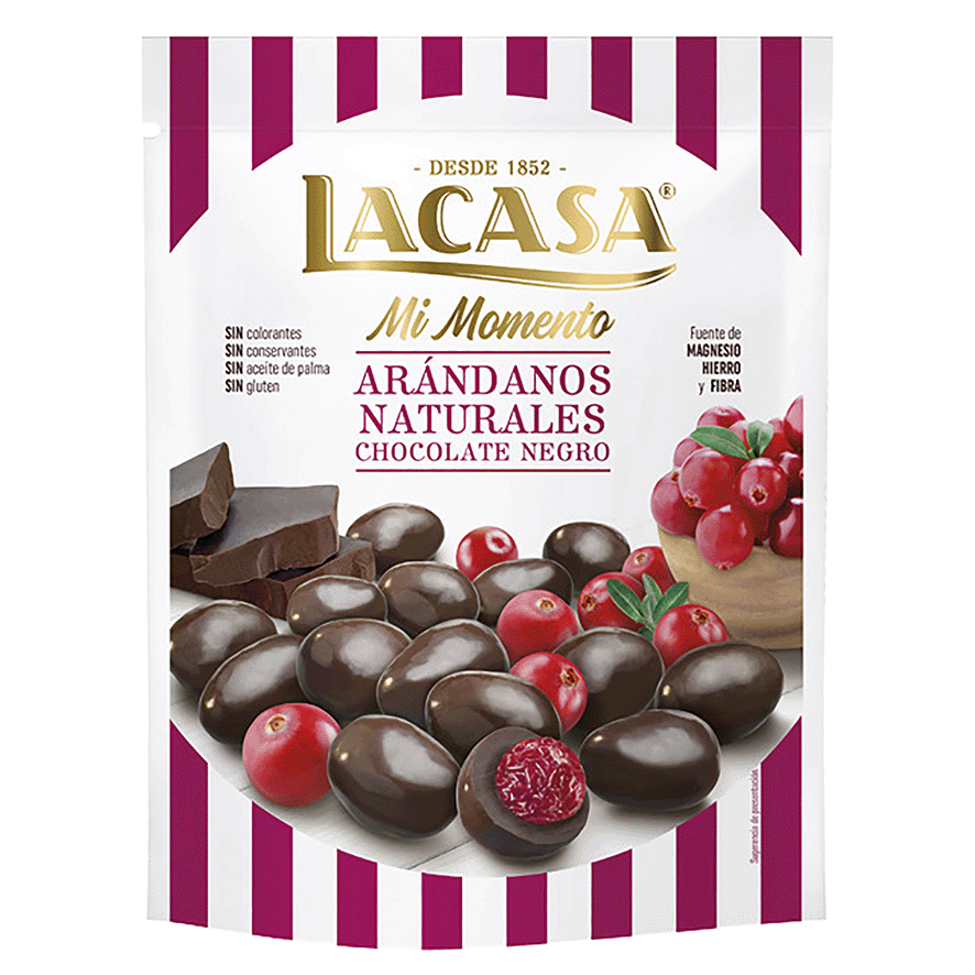 BOMB&Oacute;N DE AR&Aacute;NDANOS CON CHOCOLATE NEGRO 125 G.