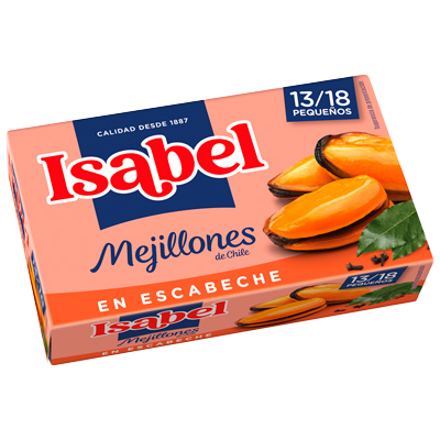 MEJILLONES EN ESCABECHE, 13 A 18 PIEZAS 69 G.