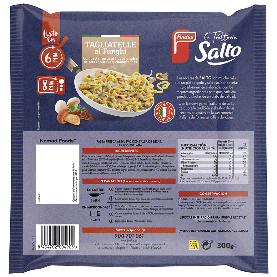 TAGLIATELLE AL FUNGHI 300 G.