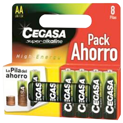 PILAS ALCALINAS LR6 PACK AHORRO 8 UDS.