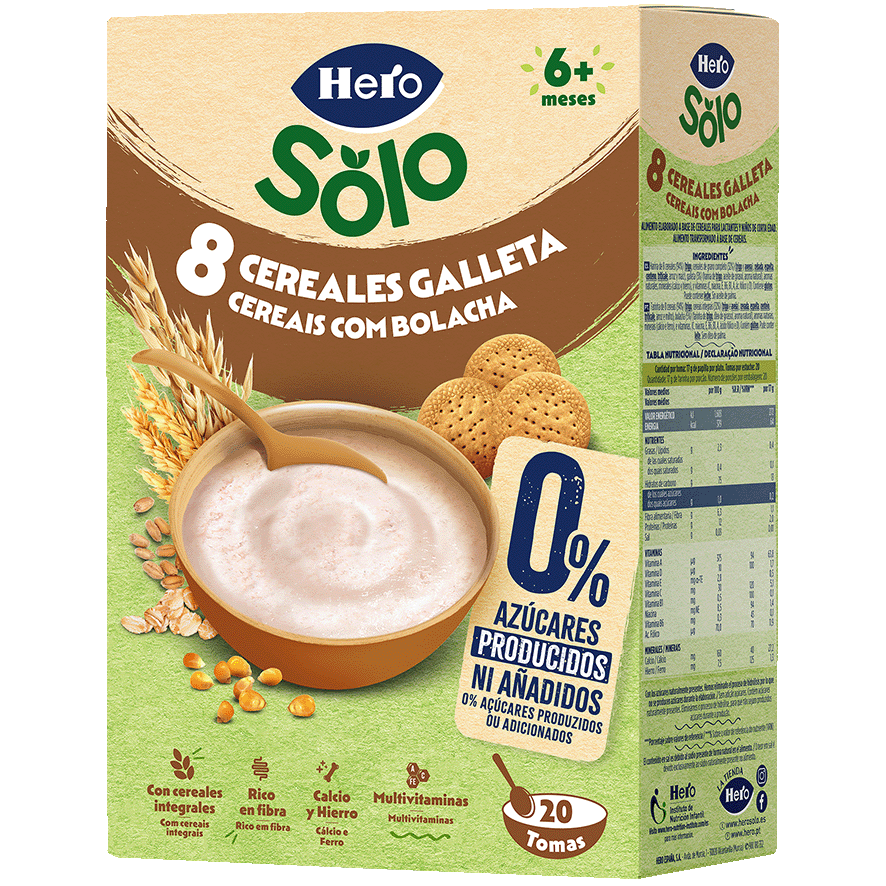 PAPILLA DE CEREALES CON GALLETA 340 G.