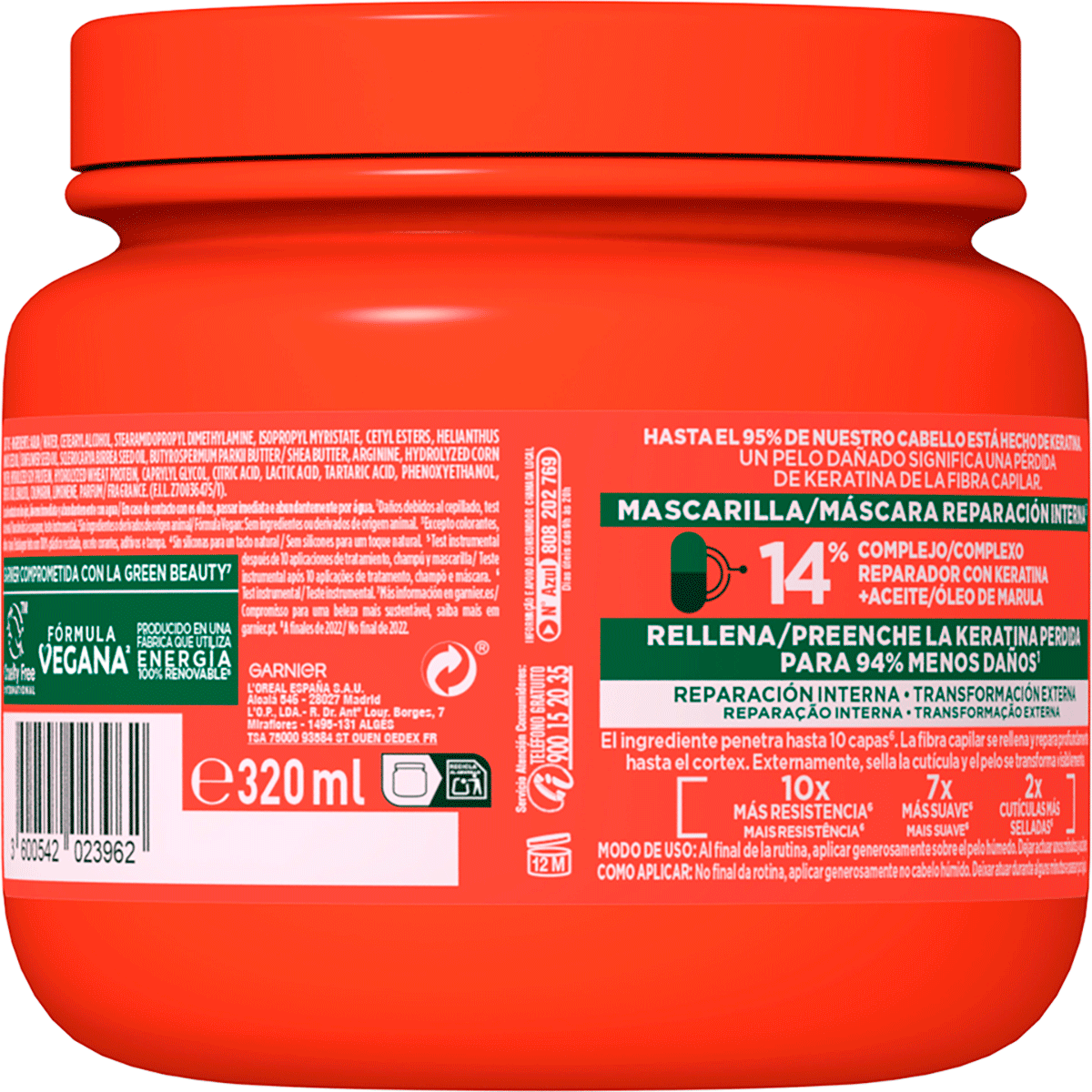 MASCARILLA ADI&Oacute;S DA&Ntilde;OS 320 ML.