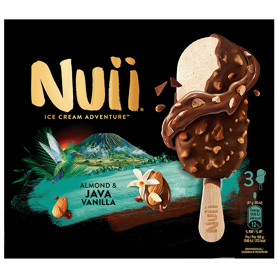 HELADO DE ALMENDRAS Y VAINILLA DE JAVA 3 UDS.