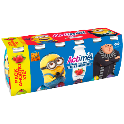 YOGUR L&Iacute;QUIDO DE FRESA 100 G. PACK 12