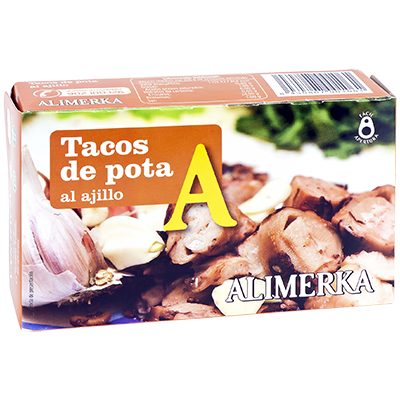 TACOS DE POTA AL AJILLO 72 G.