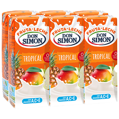 FRUTA+LECHE TROPICAL 20 CL. PACK 6