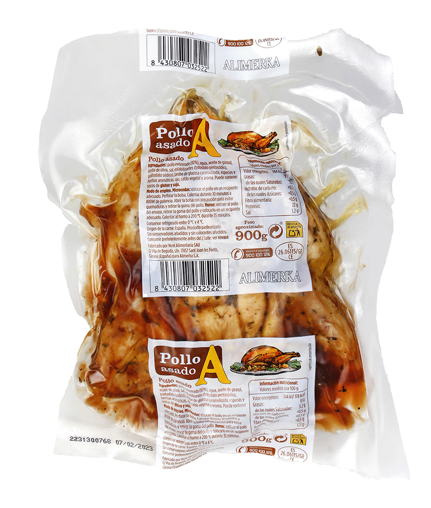 POLLO ASADO 900 G. APROX.