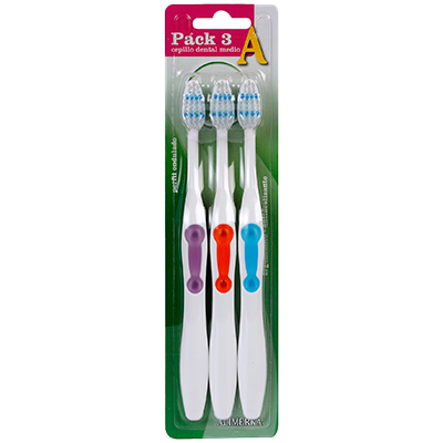 CEPILLO DENTAL MEDIO PACK 3