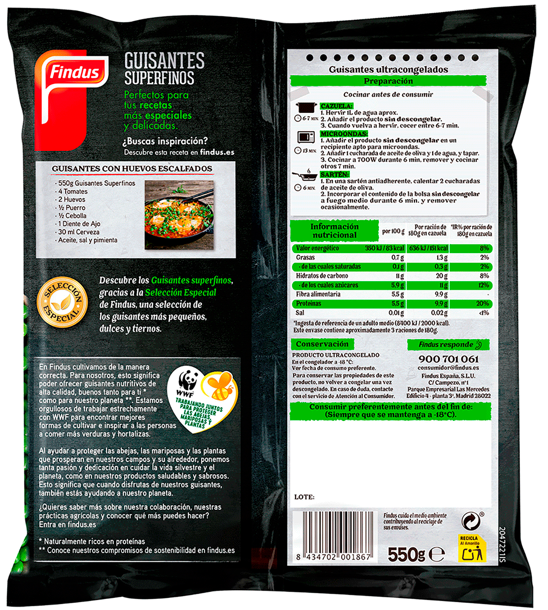 GUISANTES SUPERFINOS 550 G.