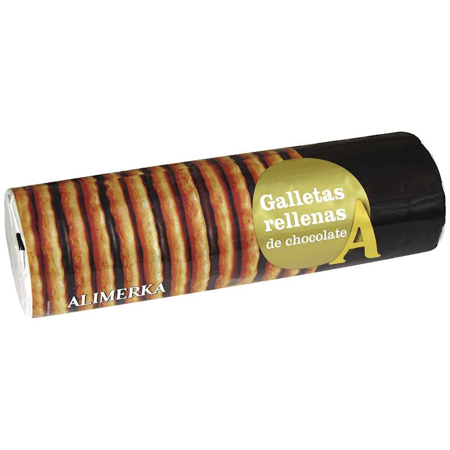 GALLETAS RELLENAS DE CHOCOLATE 500 G.