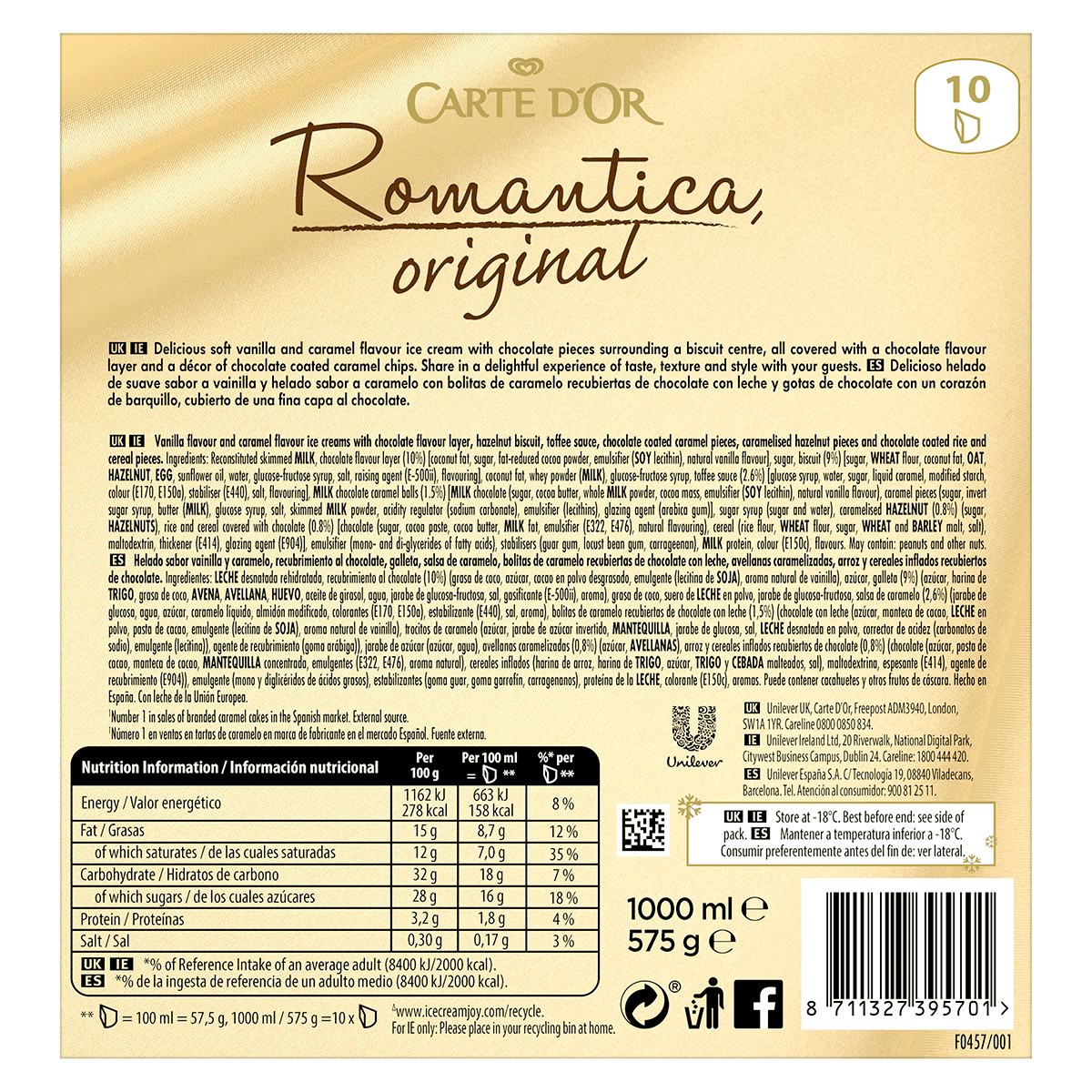 TARTA ROM&Aacute;NTICA 1 LITRO