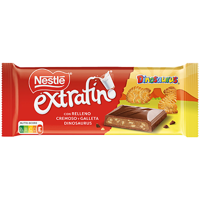 TABLETA CHOCOLATE RELLENO DINOSAURUS 84 G.
