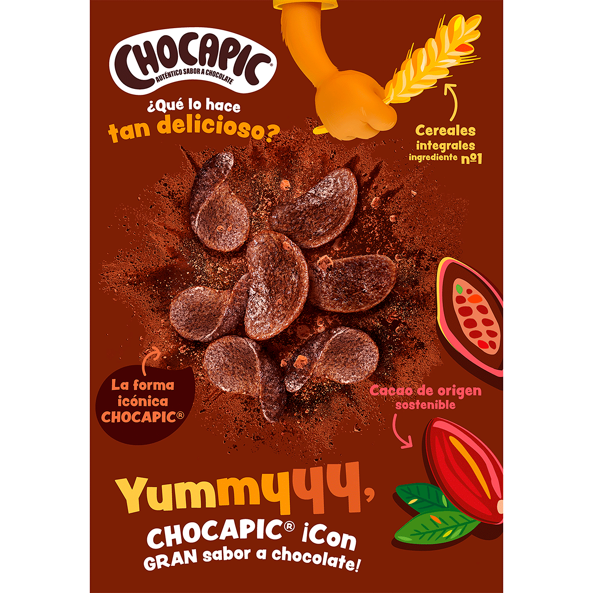 CEREALES INTEGRALES CON CHOCOLATE 375 G.
