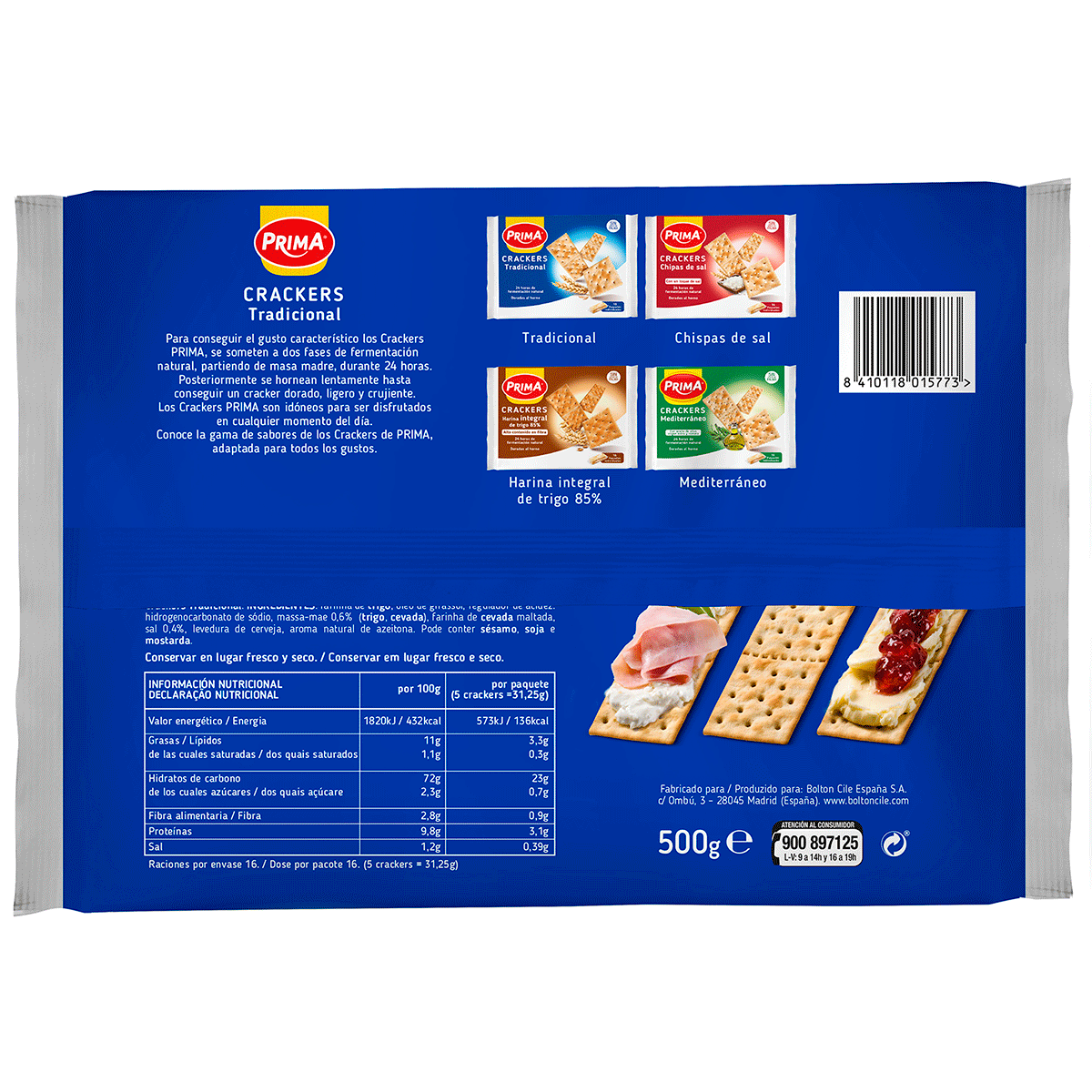 CRACKERS TRADICIONALES 500 G.