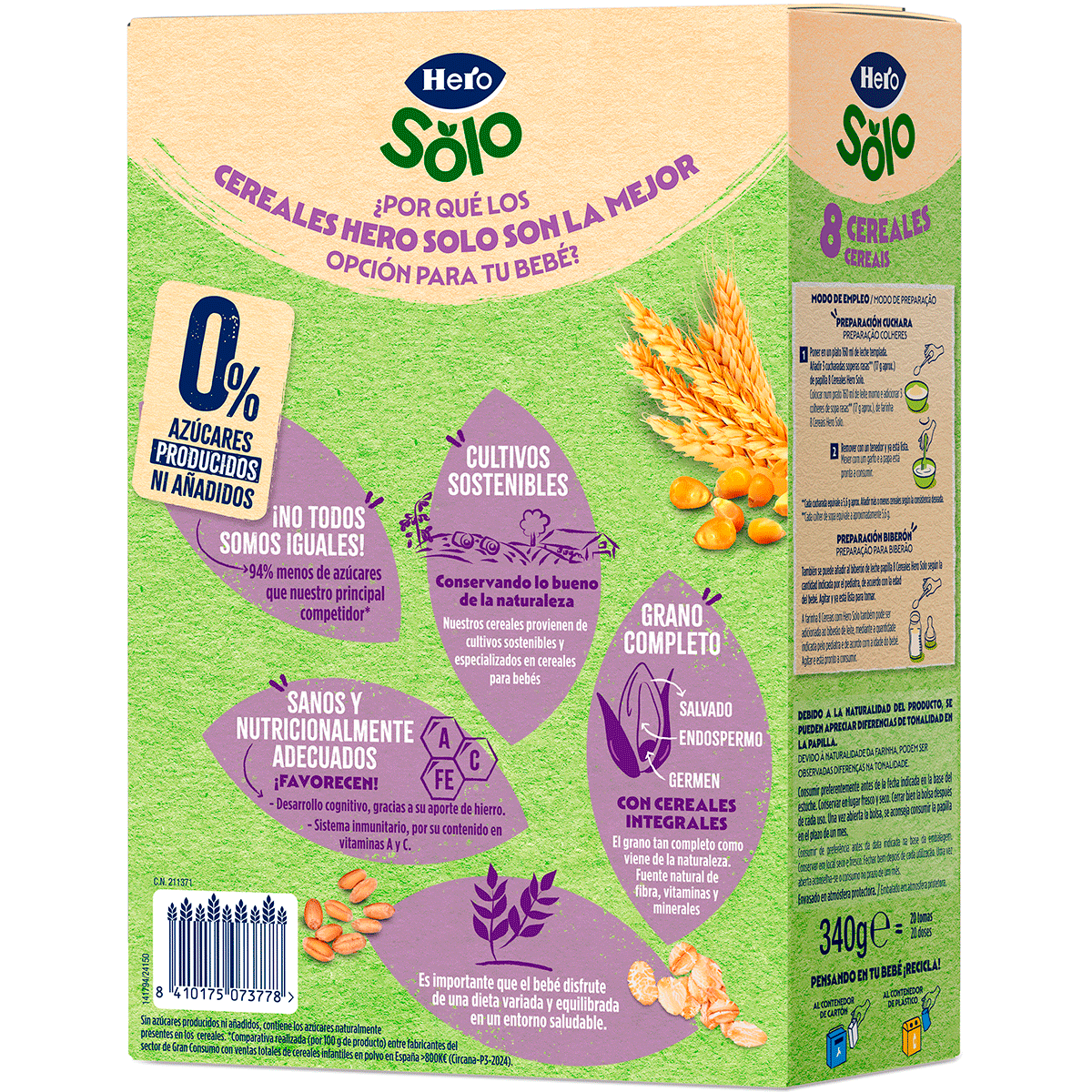 PAPILLA 8 CEREALES 340 G.