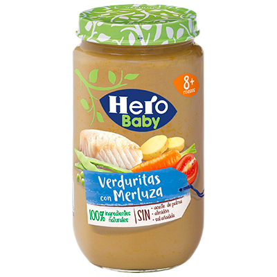 TARRITO DE MERLUZA CON VERDURA 235 G.