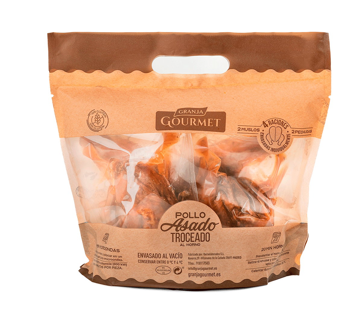 POLLO ASADO TROCEADO 1, 2 KILOS