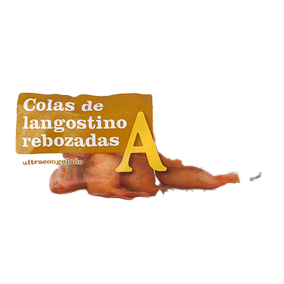 COLAS DE LANGOSTINOS REBOZADAS 200 G.