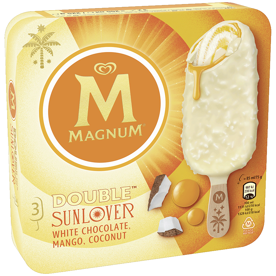 HELADO SUNLOVER 75 G. PACK 3 UDS.