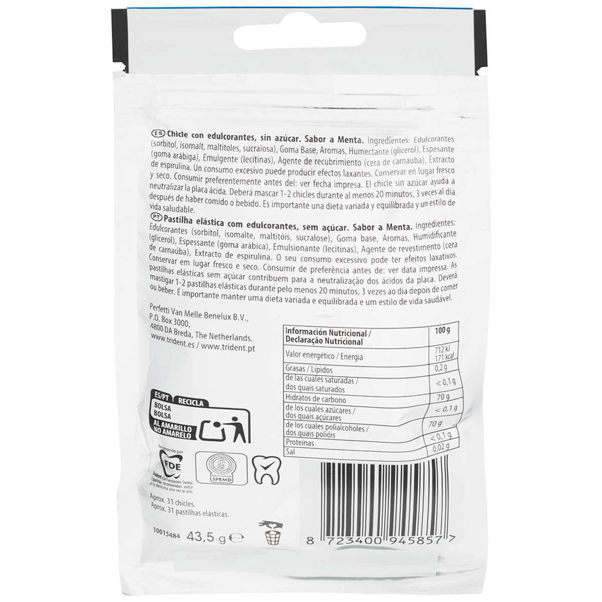 CHICLES DE MENTA 43,5 G