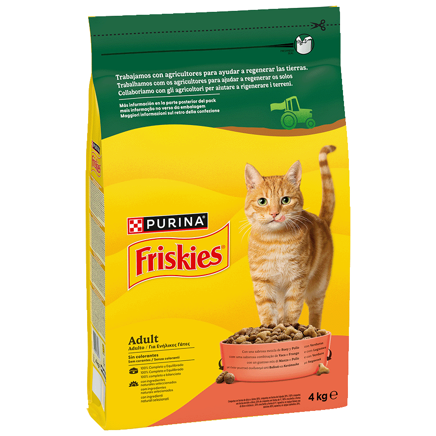 COMIDA SECA PARA GATOS DE BUEY Y POLLO 4 KILOS