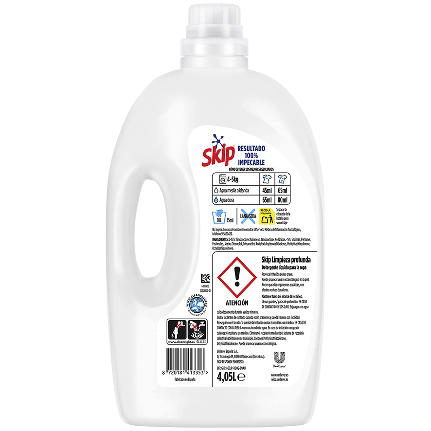 DETERGENTE L&Iacute;QUIDO 45 LAVADOS