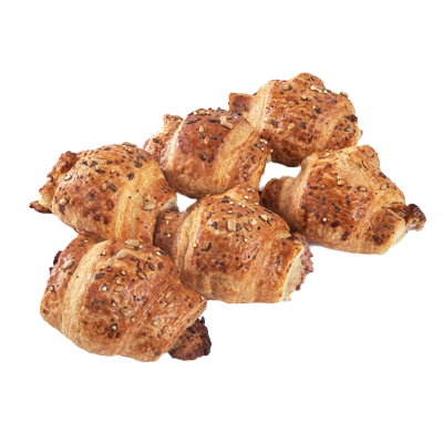 MINI CROISSANT CECINA Y QUESO DE CABRA 36 G. PACK 6