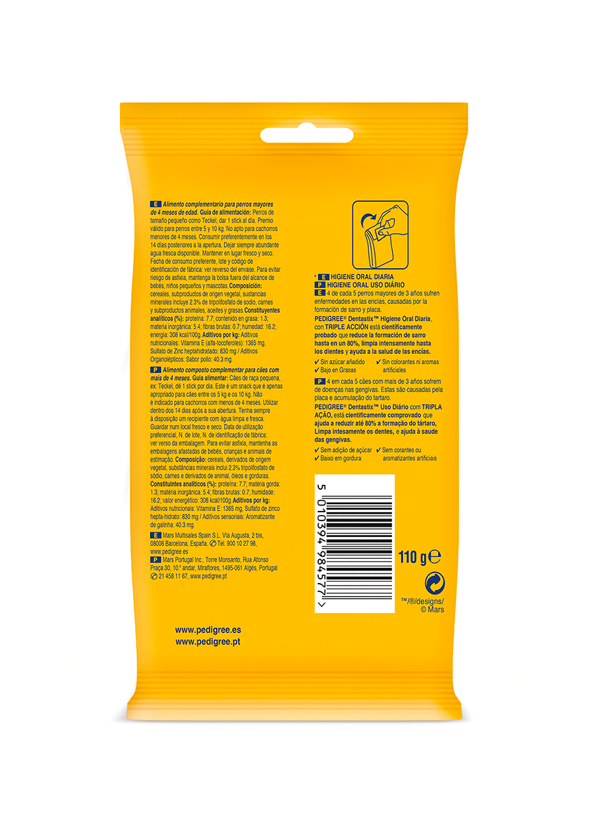 DENTASTIX PERRO MINI 110 G.