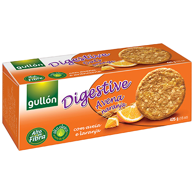 GALLETAS DIGESTIVE AVENA NARANJA 425 G.