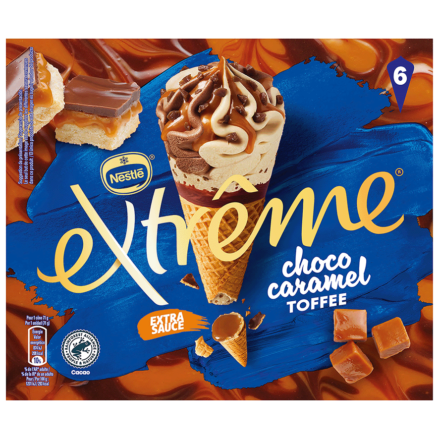 HELADO CHOCO CARAMEL TOFFEE EXTREME 6 UDS.