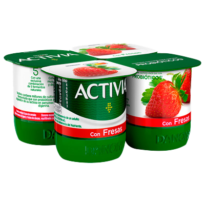 YOGUR CON FRESAS 120 G. PACK 4