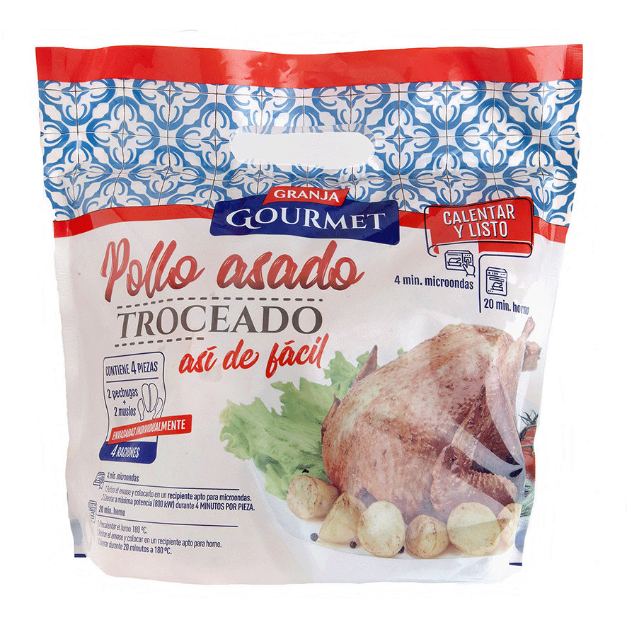 POLLO ASADO TROCEADO 1, 2 KILOS