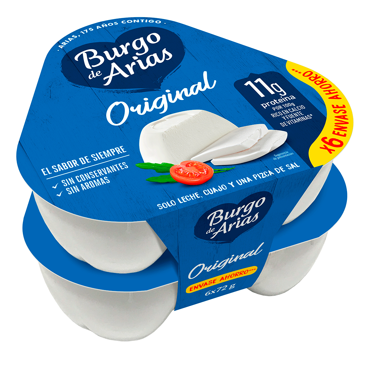 QUESO ORIGINAL 72 G. PACK 6