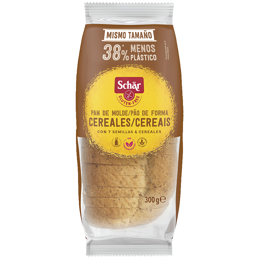 PAN DE MOLDE CON CEREALES SIN GLUTEN 300 G.