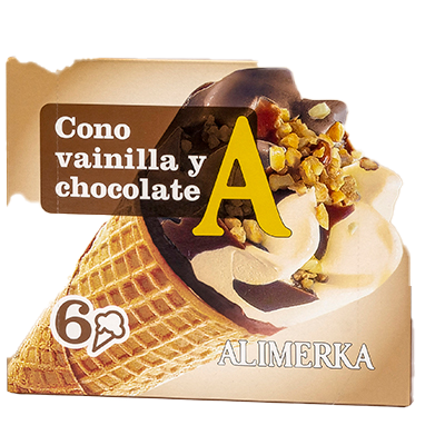 CONO DE VAINILLA Y CHOCOLATE 120 G. PACK 6