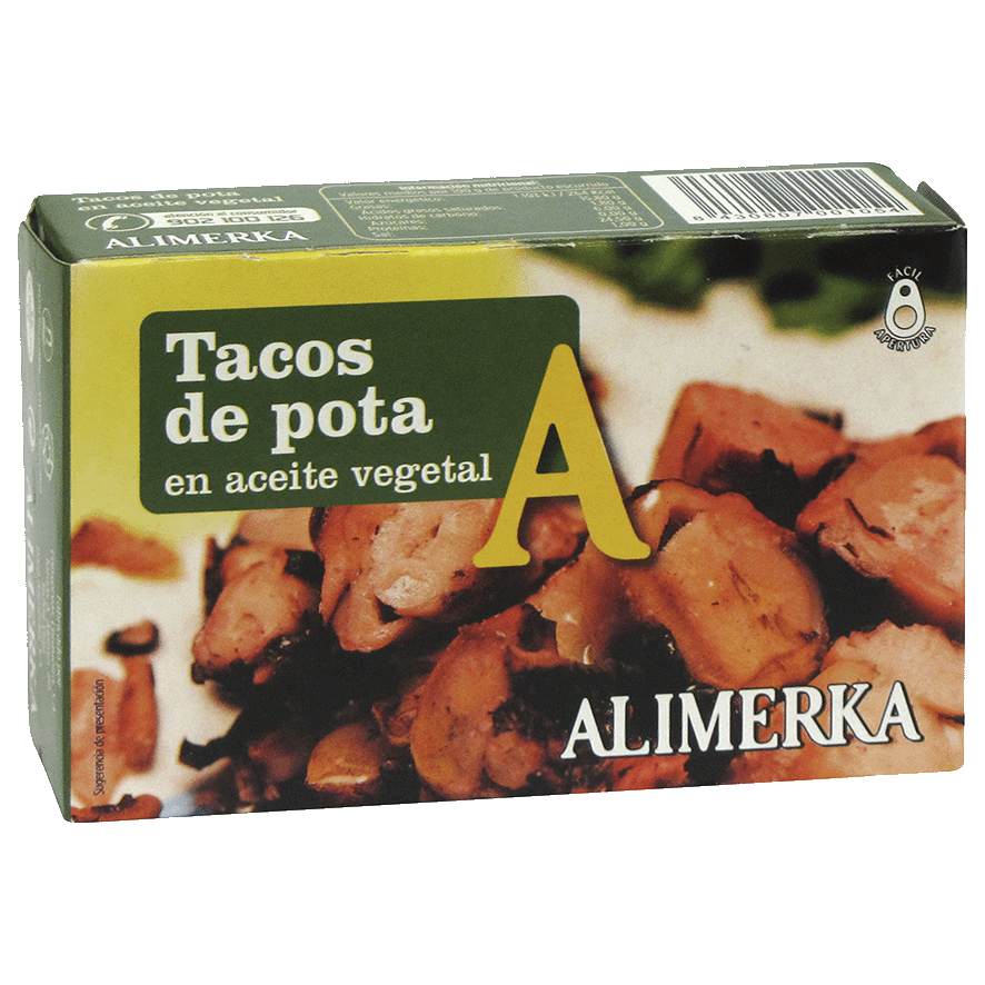 TACOS DE POTA EN ACEITE 72 G.