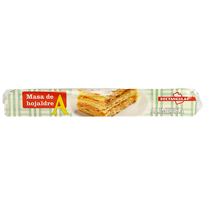 MASA RECTANGULAR DE HOJALDRE REFRIGERADA 230 G.