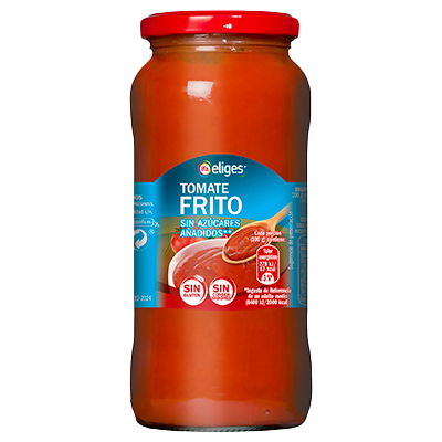 TOMATE FRITO SIN AZ&Uacute;CARES A&Ntilde;ADIDOS 560 G.