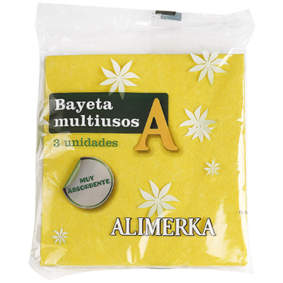 BAYETA MULTIUSOSS SINT&Eacute;TICA AMARILLA PACK 3