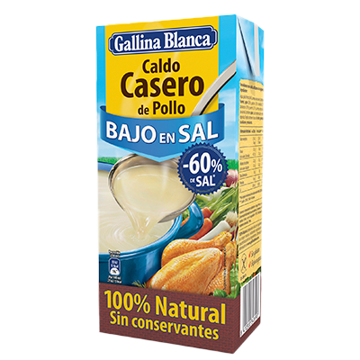 CALDO CASERO POLLO BAJO EN SAL 100% NAT. 1 LITRO