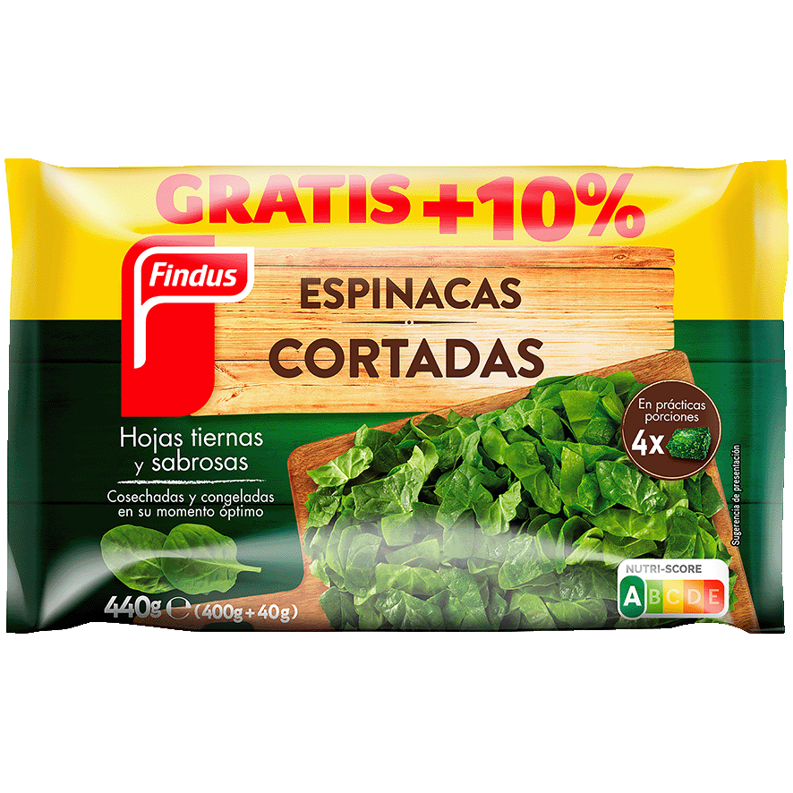ESPINACAS CORTADAS 400 GRS.