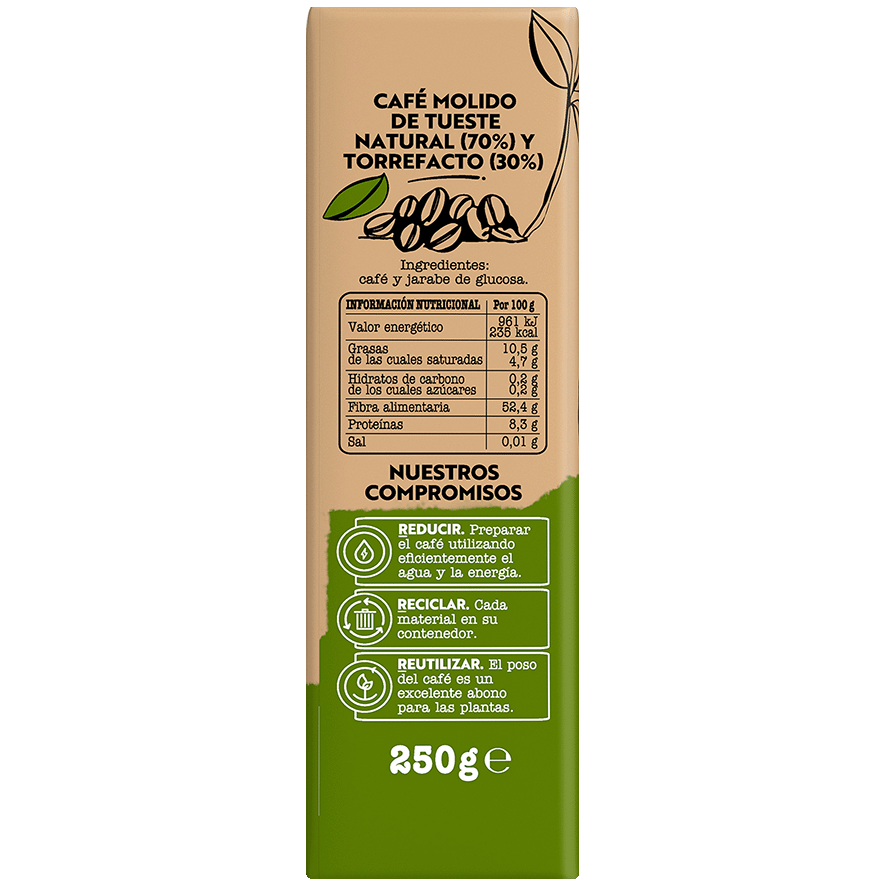 CAF&Eacute; MOLIDO MEZCLA 250 G.