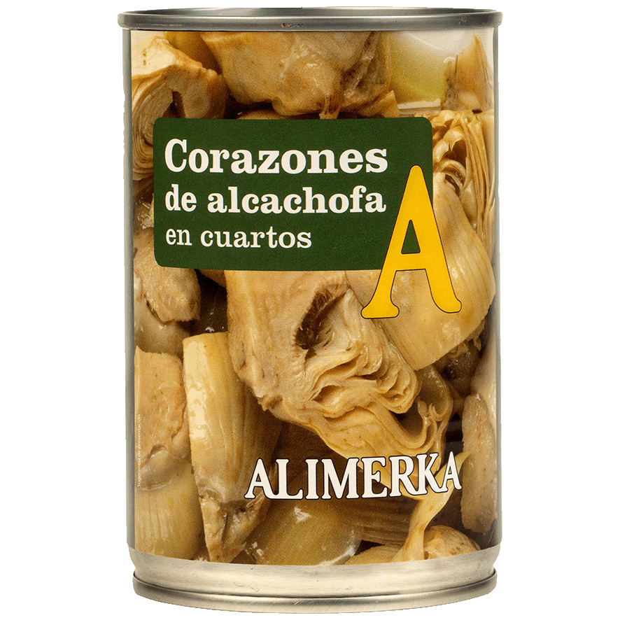CORAZONES DE ALCACHOFA CUARTEADOS 240 G.