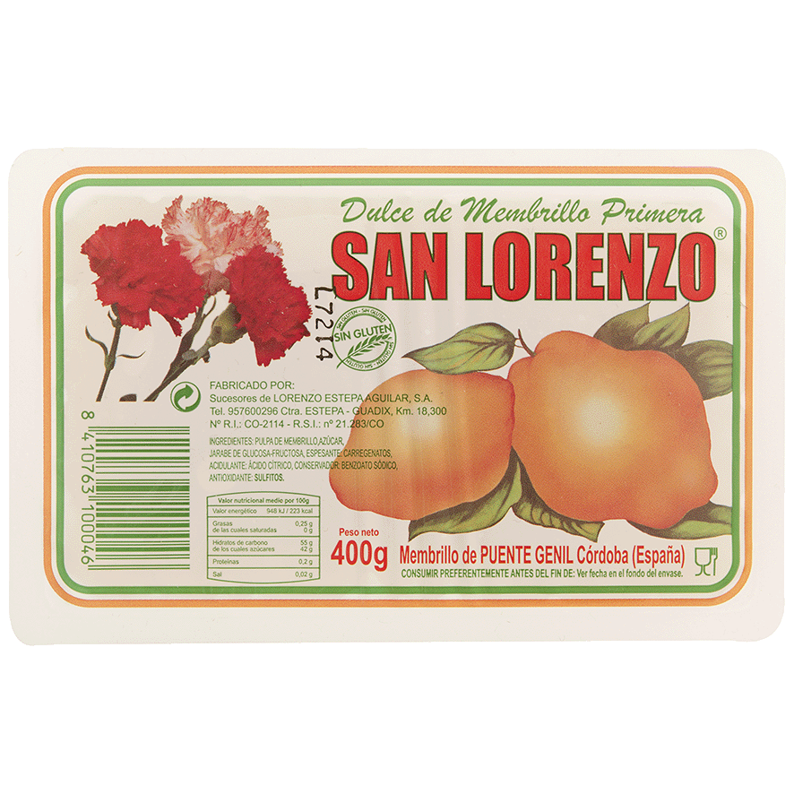 DULCE DE MEMBRILLO 400 G.