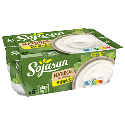 POSTRE DE SOJA B&Iacute;FIDUS NATURAL 100 G. PACK 6